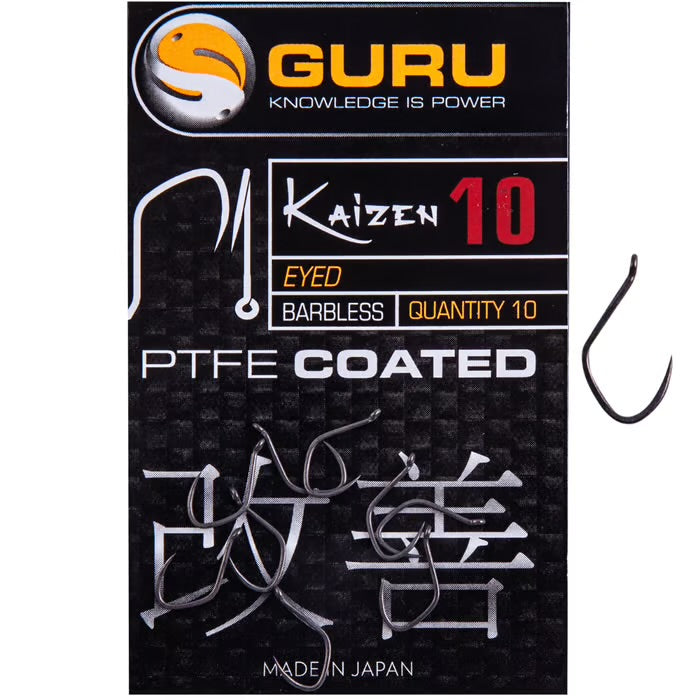 Guru Kaizen eyed hooks barbed