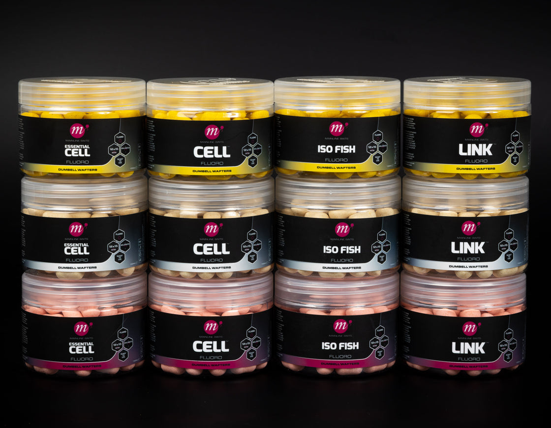 Mainline Fluoro Dumbell Wafters 3 mixed colours p/y/w