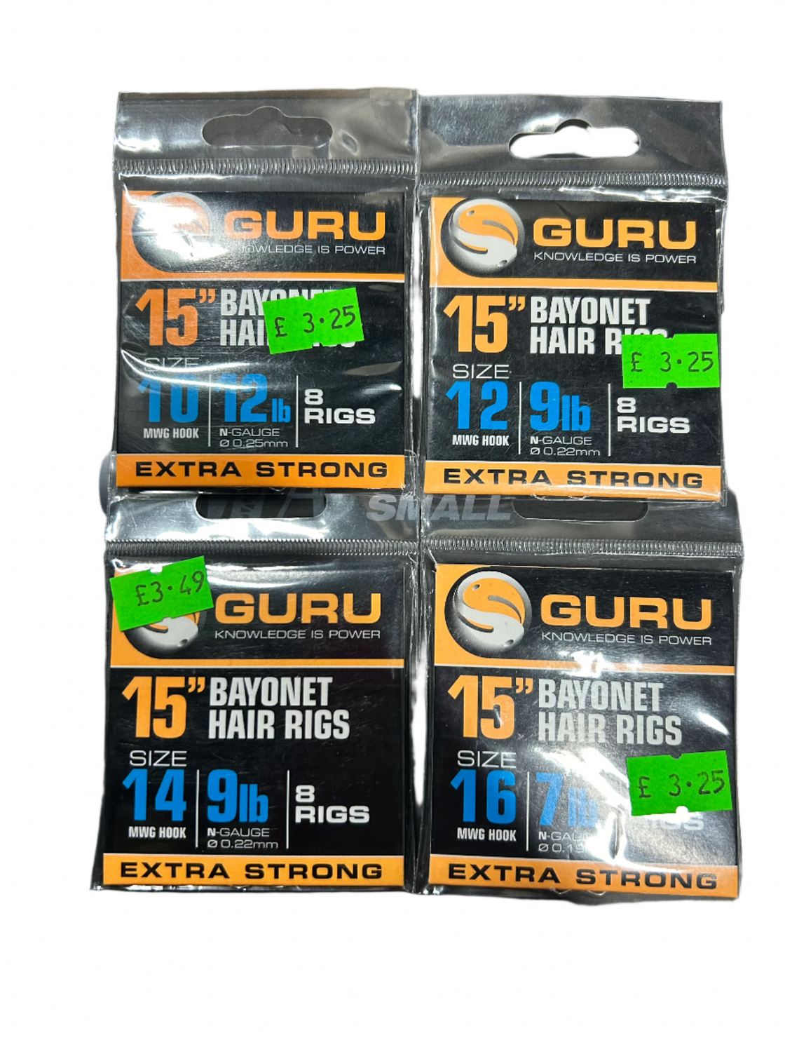 Guru 15" Bayonet Hair Rigs Extra Strong