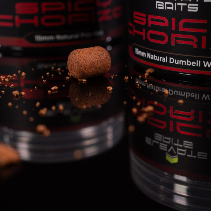 Elevate Baits Spicy Chorizo 15mm Natural Dumbell Wafters