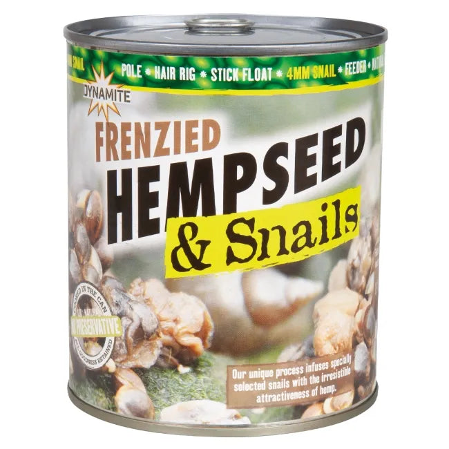 Dynamite Baits Hempseed And Snail Tin 700g 4mm snails