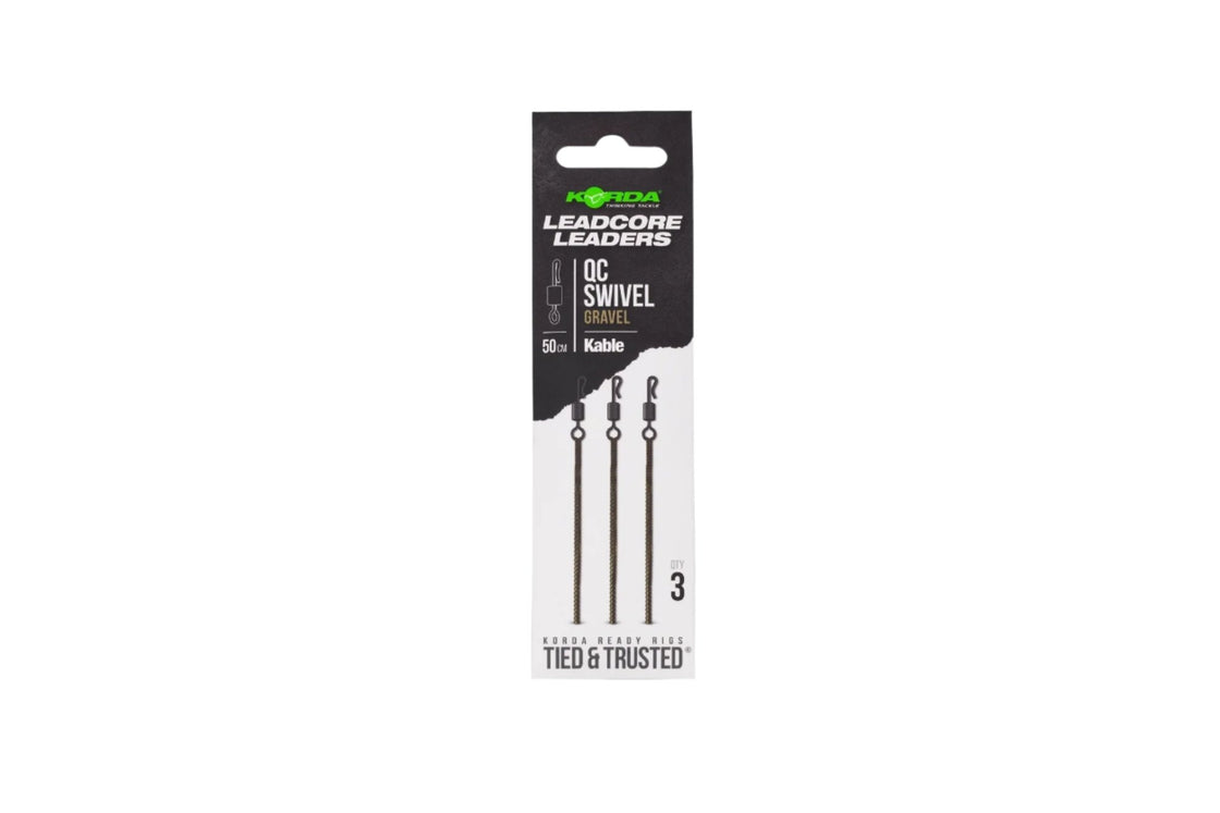 Kable Leadcore Leader QC Swivel Gravel 50cm