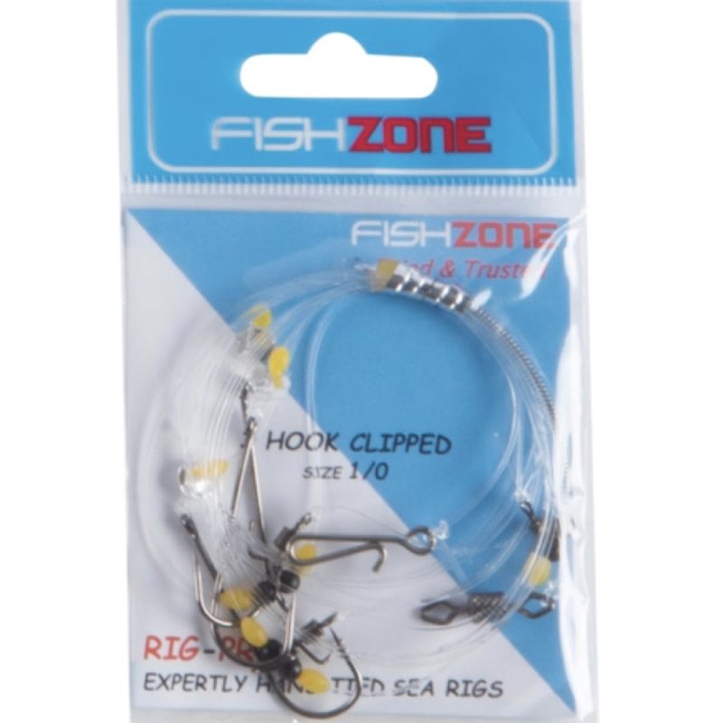 Fish Zone 2 Hook Clipped Rig 1/0