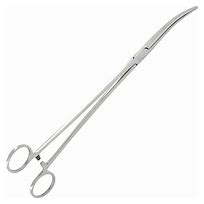 NGT STAINLESS STEEL 6" FORCEPS ( curved )