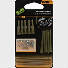 FOX ZIG LEAD CLIP KIT SIZE 7 - TRANS KHAKI