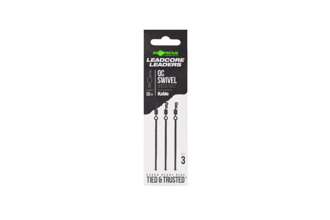 Kable Leadcore Leader QC Swivel Weed 50cm